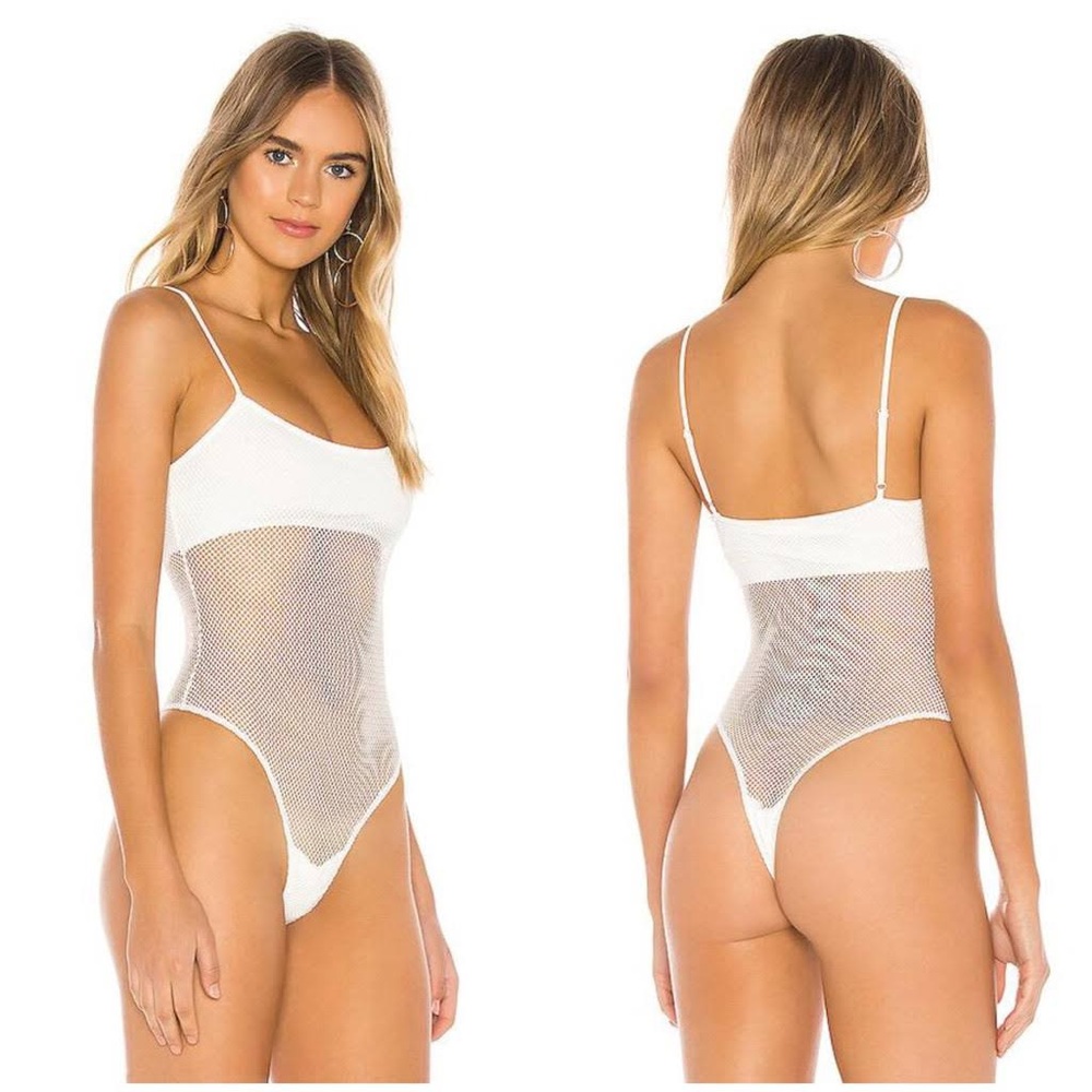 Superdown Janene Mesh Bodysuit, large